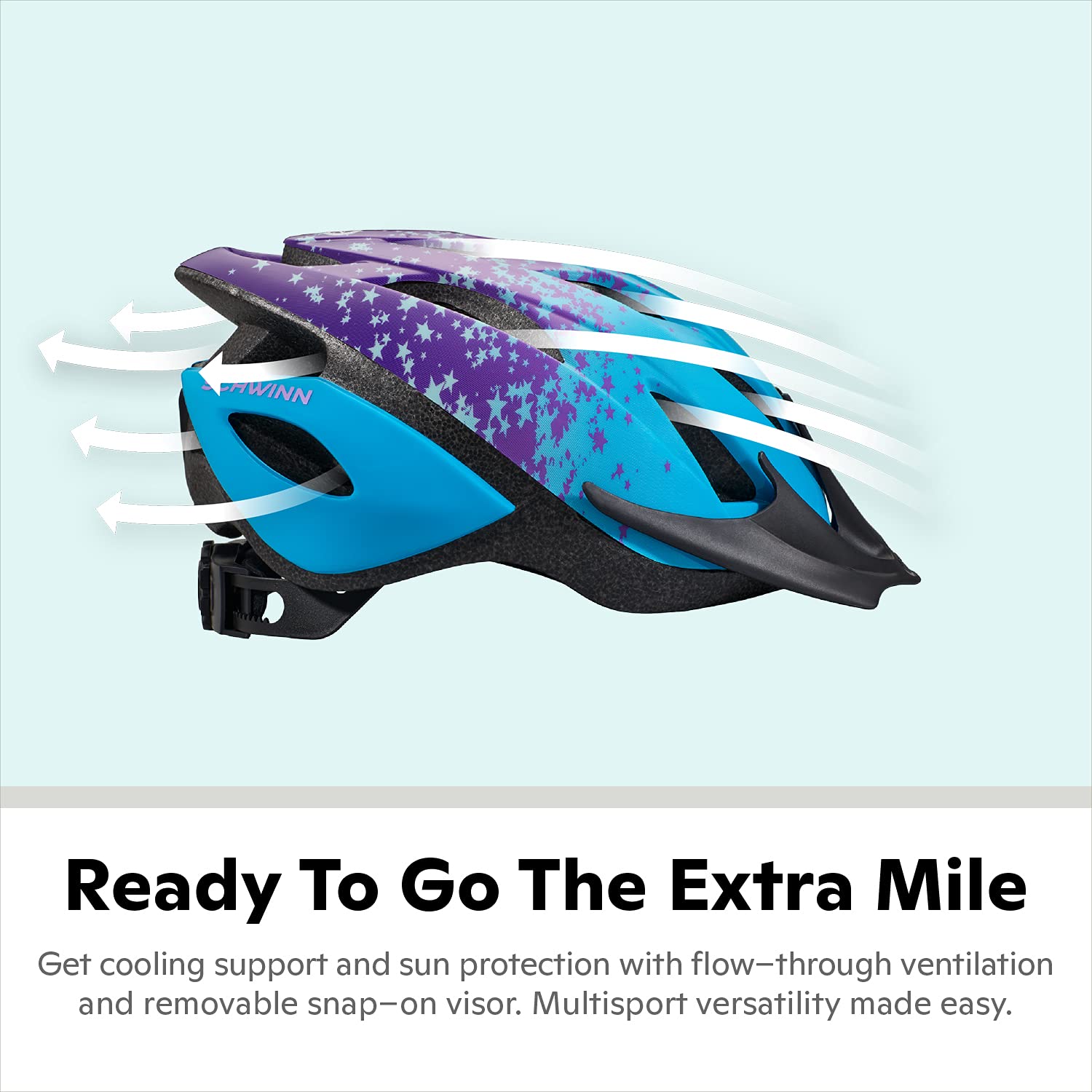 Foto 4 pulgar | Casco De Bicicleta Schwinn Thrasher Para Niños De 5 A 8 Años, Azul/morado - Venta Internacional.