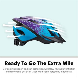 Foto 3 | Casco De Bicicleta Schwinn Thrasher Para Niños De 5 A 8 Años, Azul/morado - Venta Internacional.