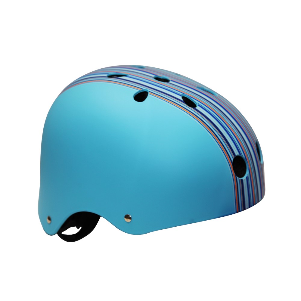 Casco Benotto para Ciclista Freestyle BMX Azul Rayado MTV12