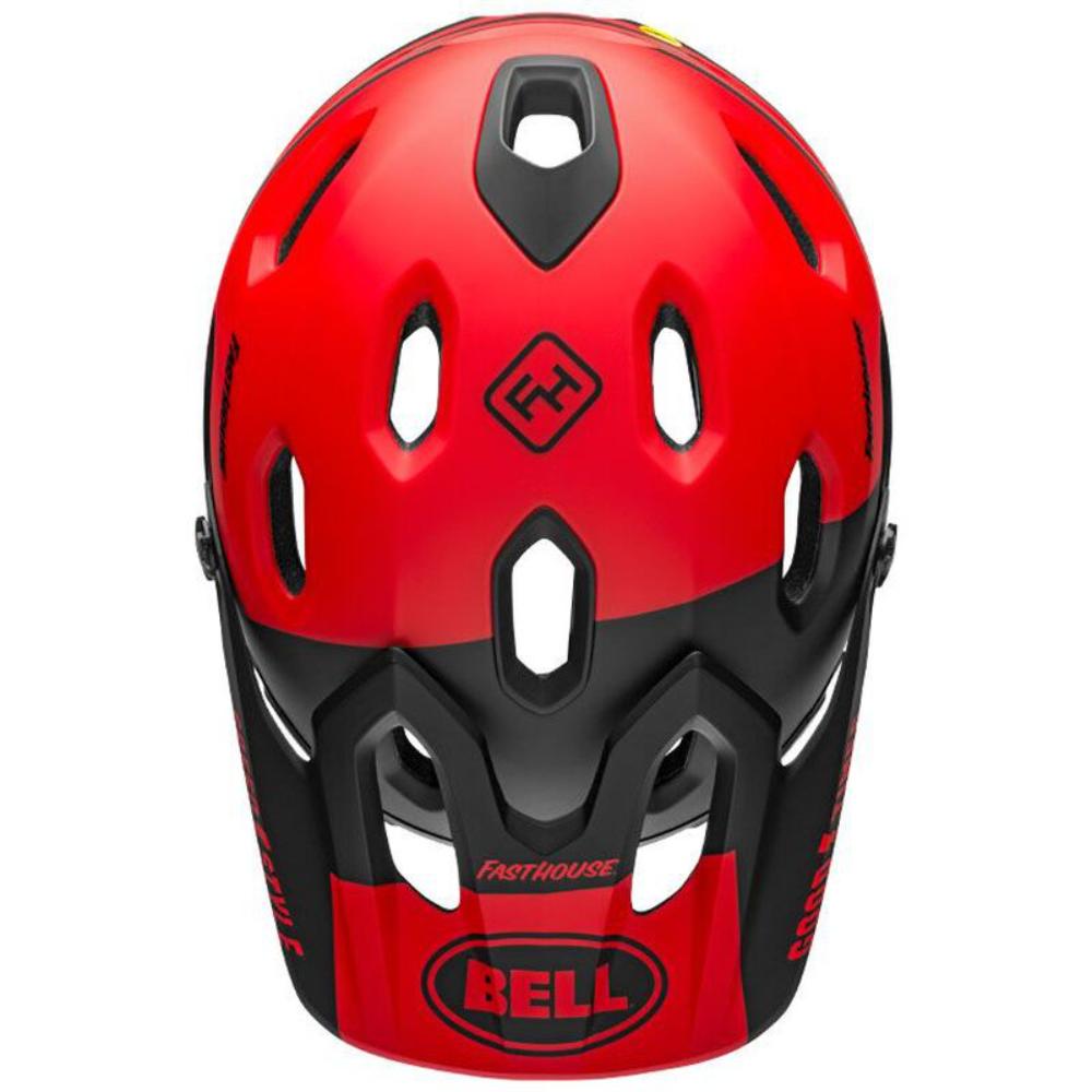 Foto 8 pulgar | Casco Ciclismo Downhill Bell Super Dh Spherical Rojo