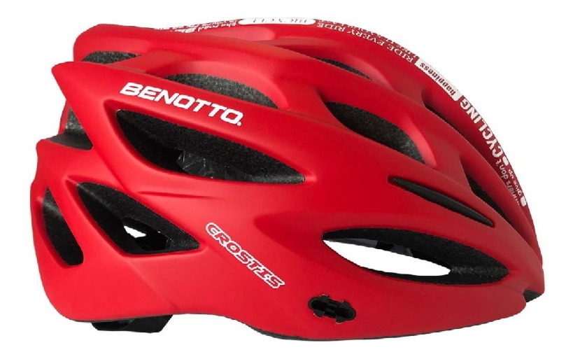 Foto 2 pulgar | Casco Ciclismo Ruta Benotto Mv50 Crostis Rojo/blanco