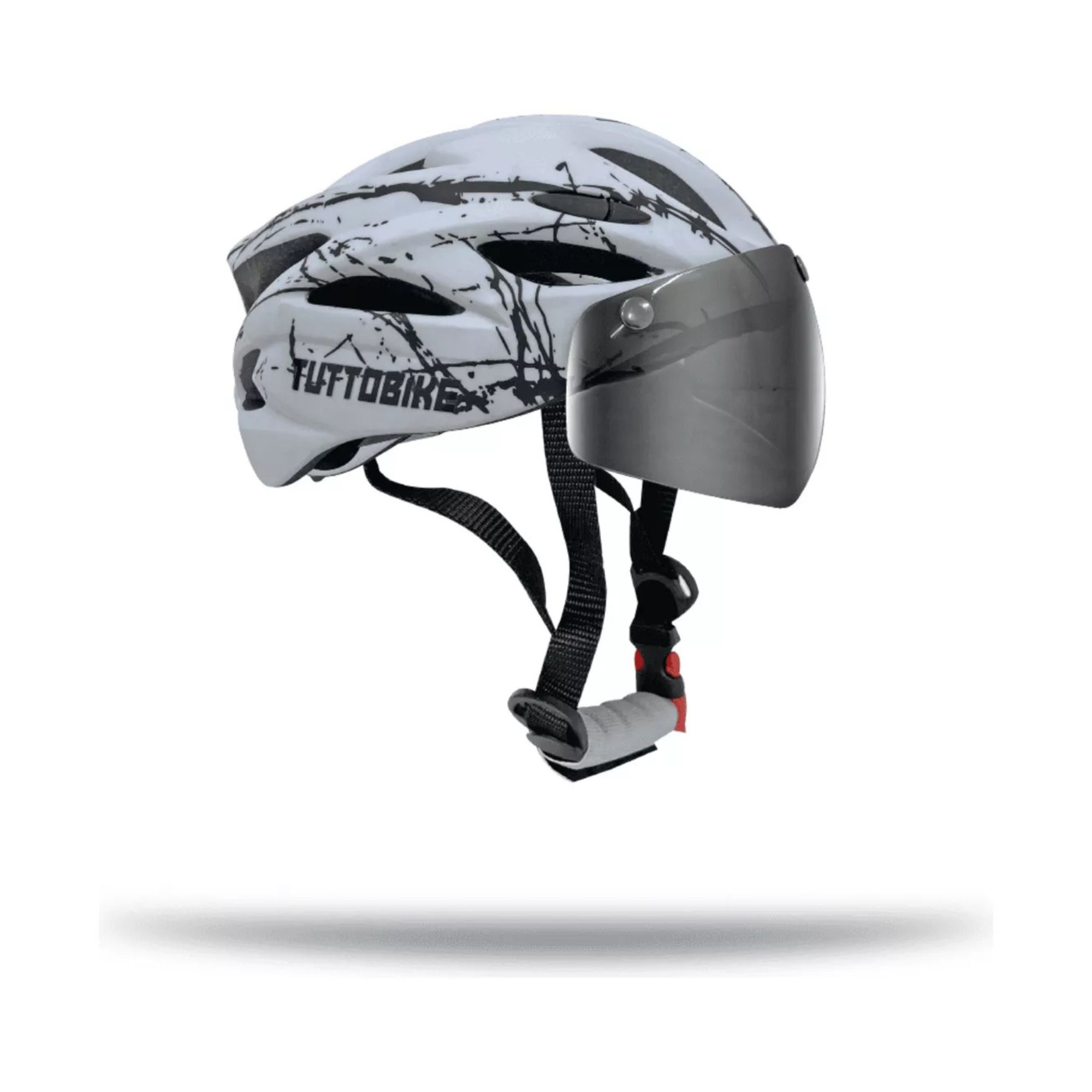 Foto 2 pulgar | Casco Ciclismo Visor Removible Tuttobike Blanco