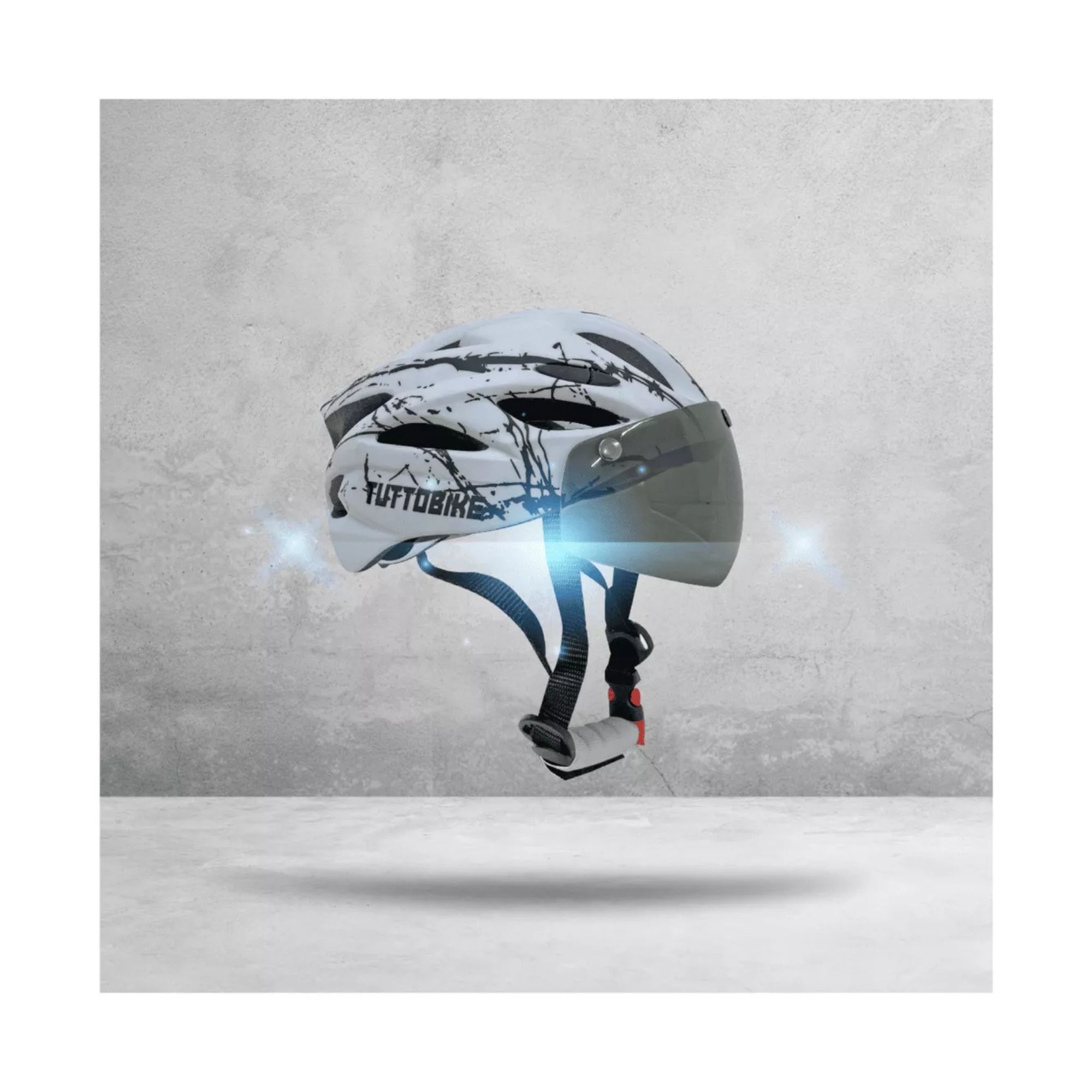 Foto 4 pulgar | Casco Ciclismo Visor Removible Tuttobike Blanco
