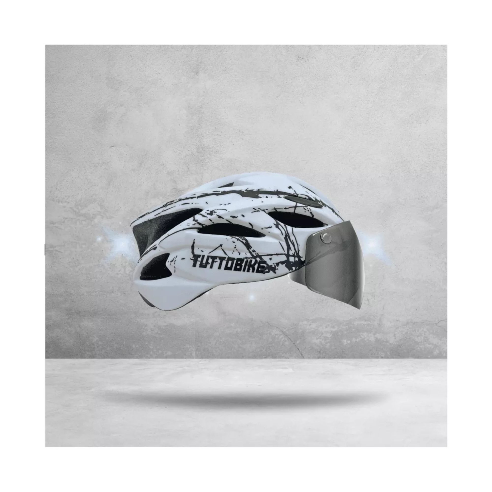 Foto 5 pulgar | Casco Ciclismo Visor Removible Tuttobike Blanco