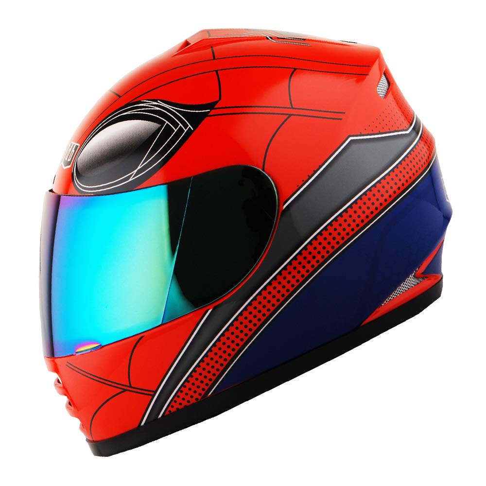 Casco De Moto Wow Spider Red Full Face Youth M - Venta Internacional.