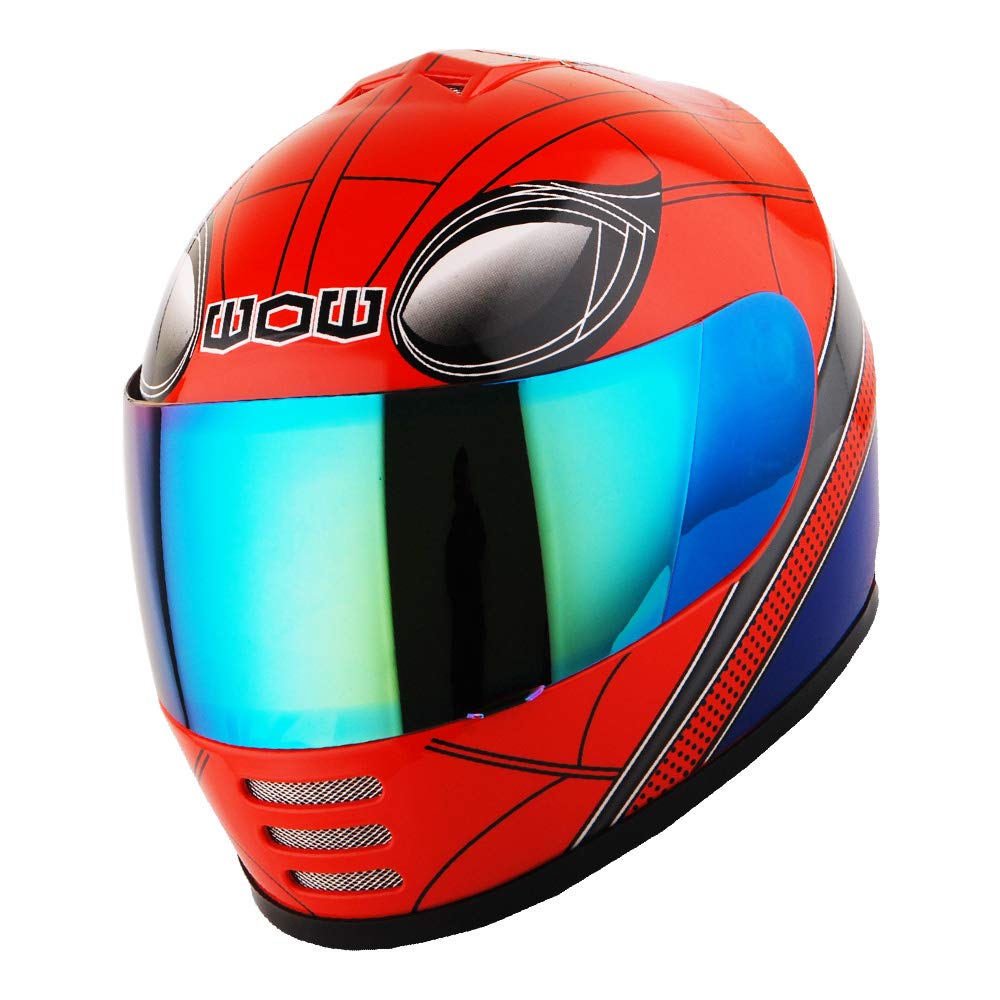 Foto 3 pulgar | Casco De Moto Wow Spider Red Full Face Youth M - Venta Internacional.