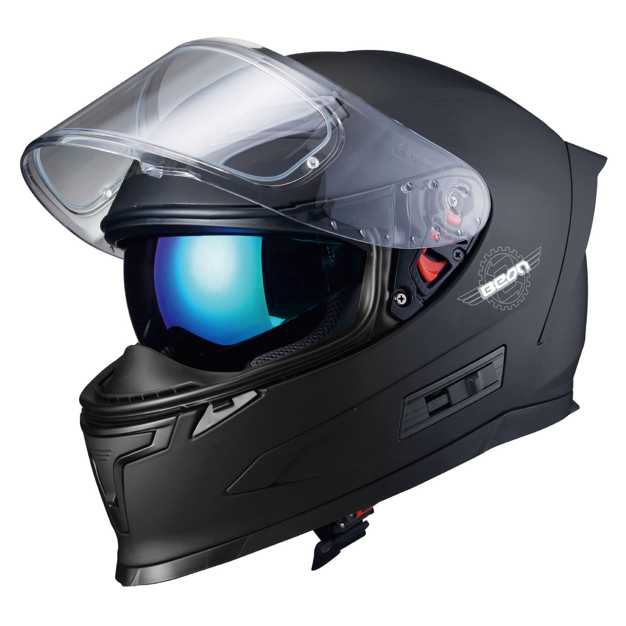 Casco De Moto Beon Full Face Street Bike Aprobado Por El Dot - Venta Internacional.