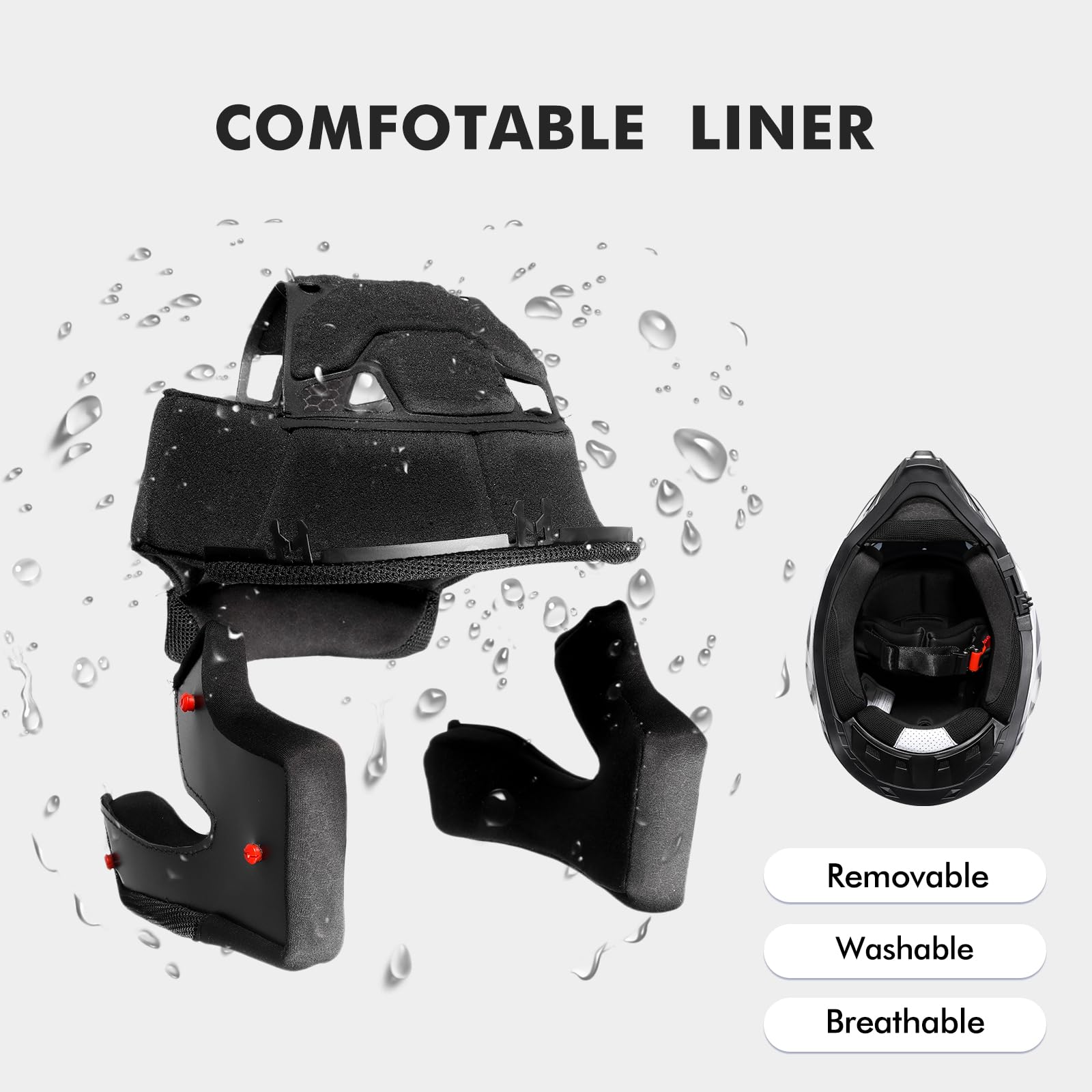 Foto 6 pulgar | Casco De Moto Triangle Dirt Bike Atv De Cara Completa Dot Para Adultos - Venta Internacional.