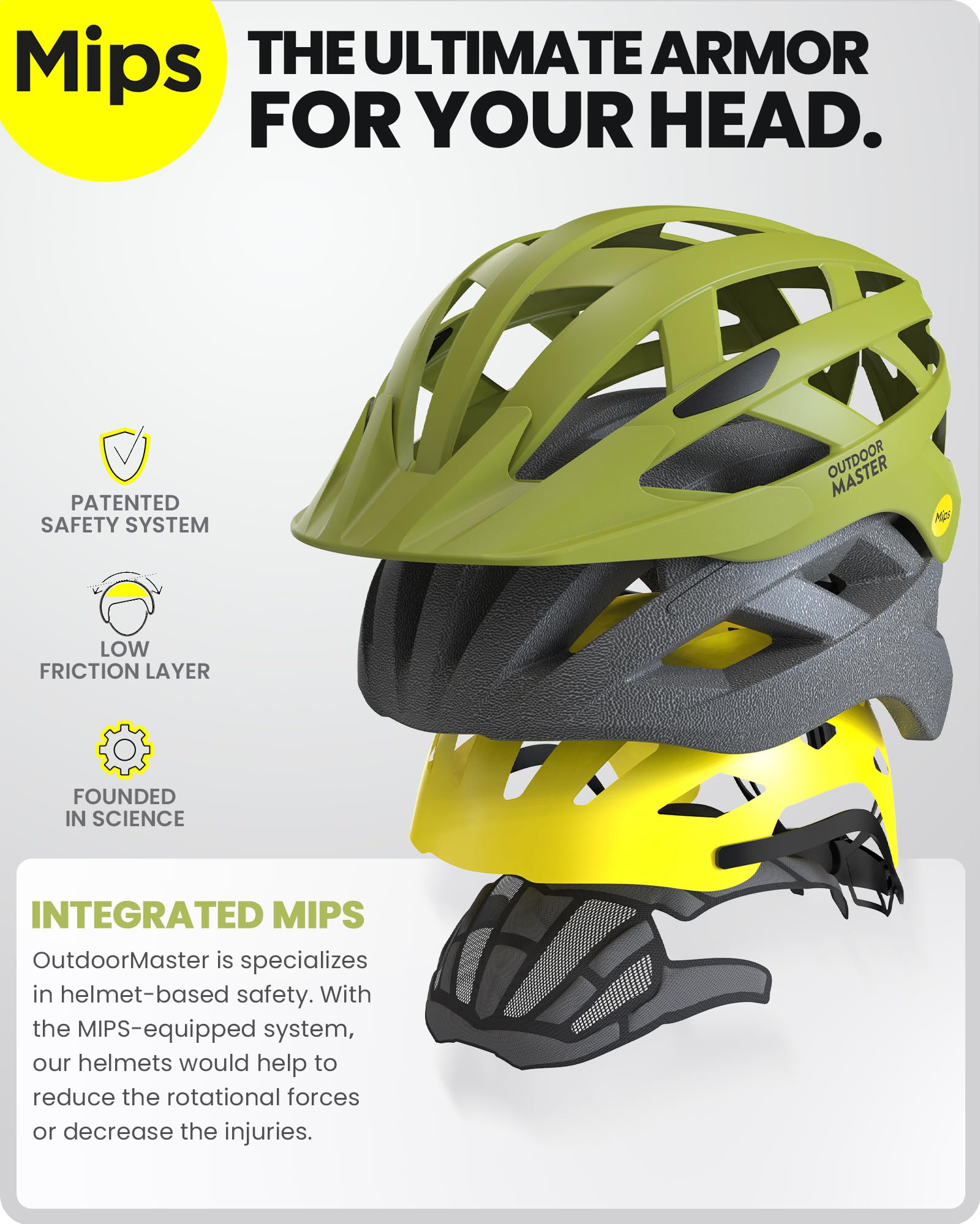 Foto 3 pulgar | Casco De Ciclismo Outdoormaster Mips Speed Yellow Para Adulto - Venta Internacional.