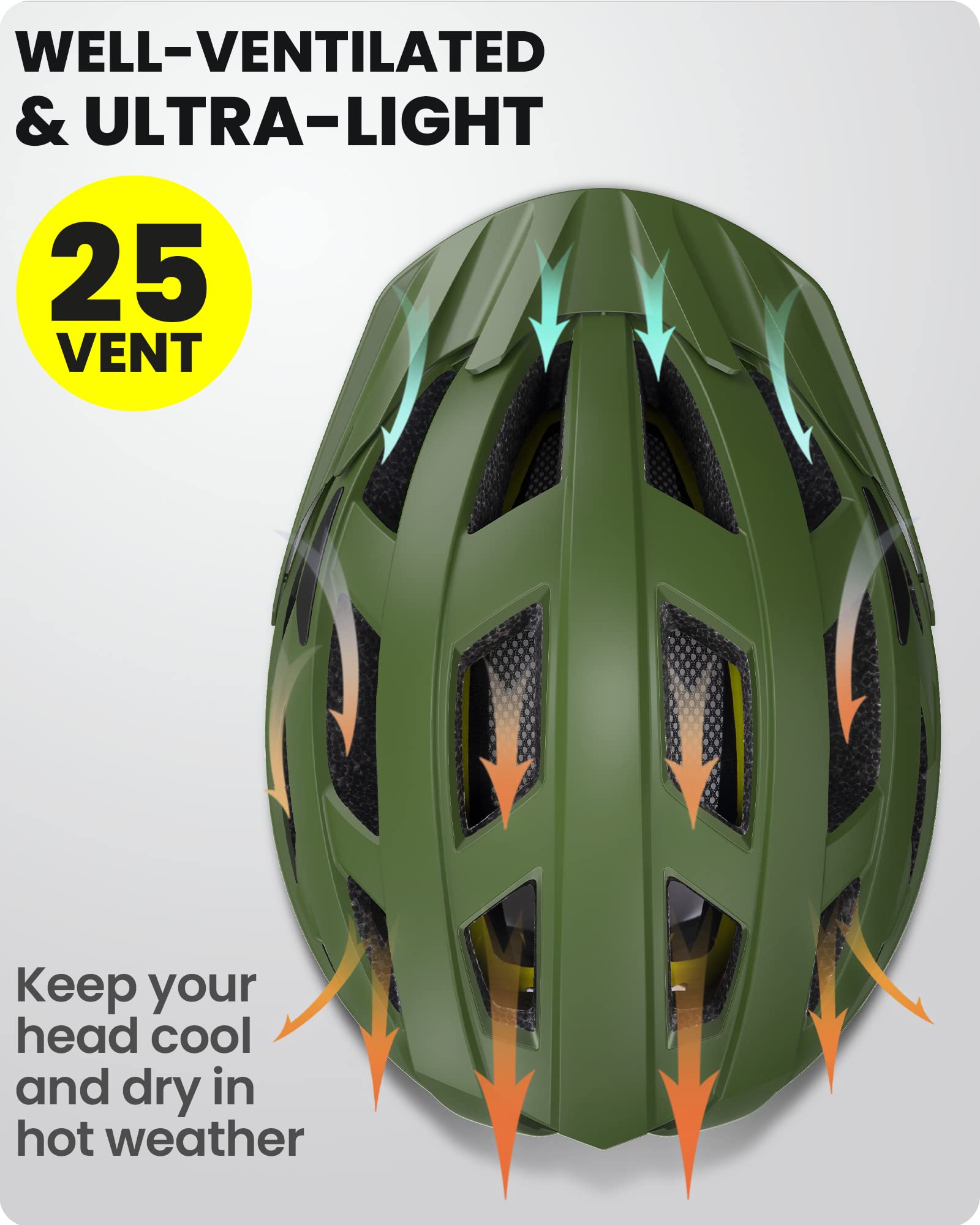 Foto 5 pulgar | Casco De Ciclismo Outdoormaster Mips Para Adultos, Recreativo, Color Verde Palma - Venta Internacional.