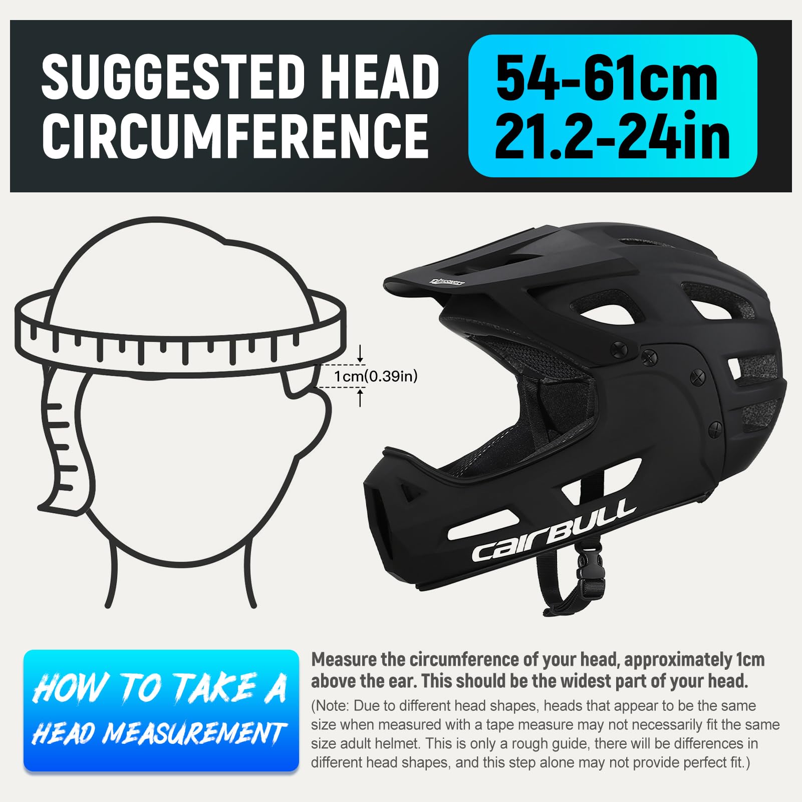 Foto 5 pulgar | Casco De Bicicleta De Montaña Integral Lixada Para Adultos, 54-61 Cm - Venta Internacional.