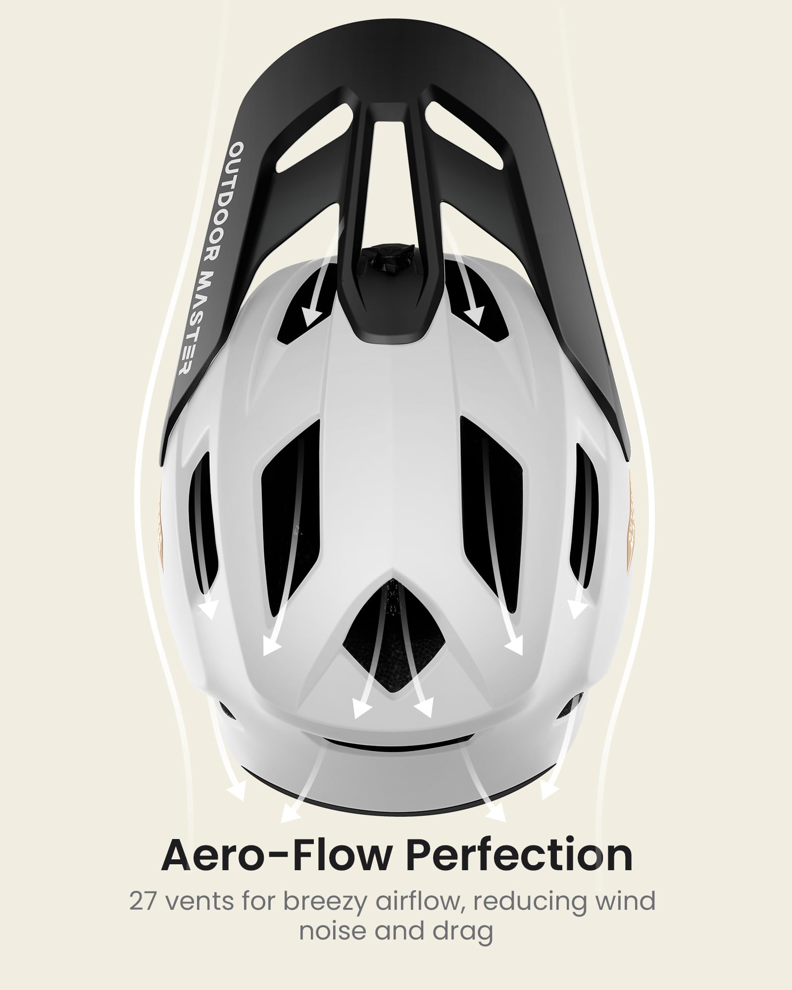 Foto 4 pulgar | Casco De Bicicleta De Montaña Outdoormaster Grizzly Pearl White - Venta Internacional.