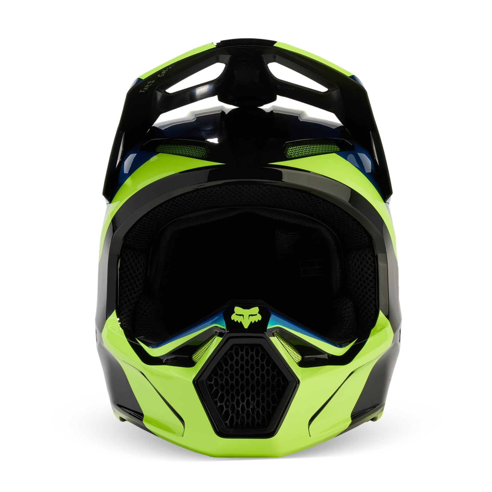Foto 8 pulgar | Casco De Motocross Fox Racing V1 Streak Negro/amarillo Talla L - Venta Internacional.