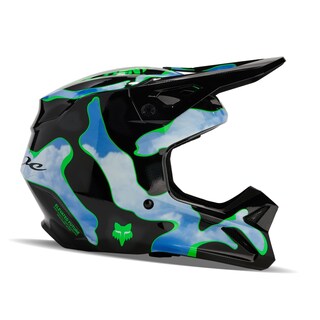 Foto 2 | Casco De Motocross Fox Racing V1 Atlas Negro/verde Talla M - Venta Internacional.