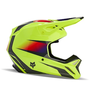 Foto 2 | Casco De Motocross Fox Racing V1 Flora, Color Amarillo, Talla Grande - Venta Internacional.