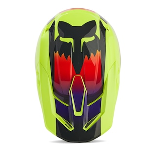 Foto 4 | Casco De Motocross Fox Racing V1 Flora, Color Amarillo, Talla Grande - Venta Internacional.