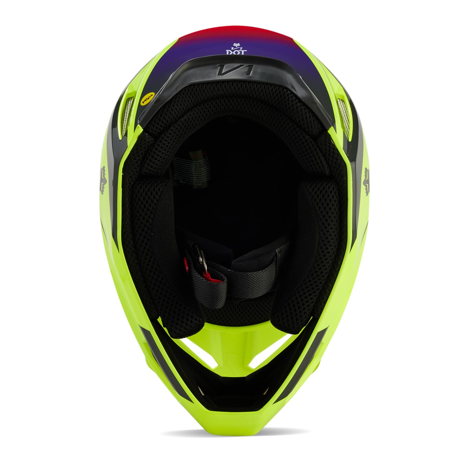 Foto 5 | Casco De Motocross Fox Racing V1 Flora, Color Amarillo, Talla Grande - Venta Internacional.