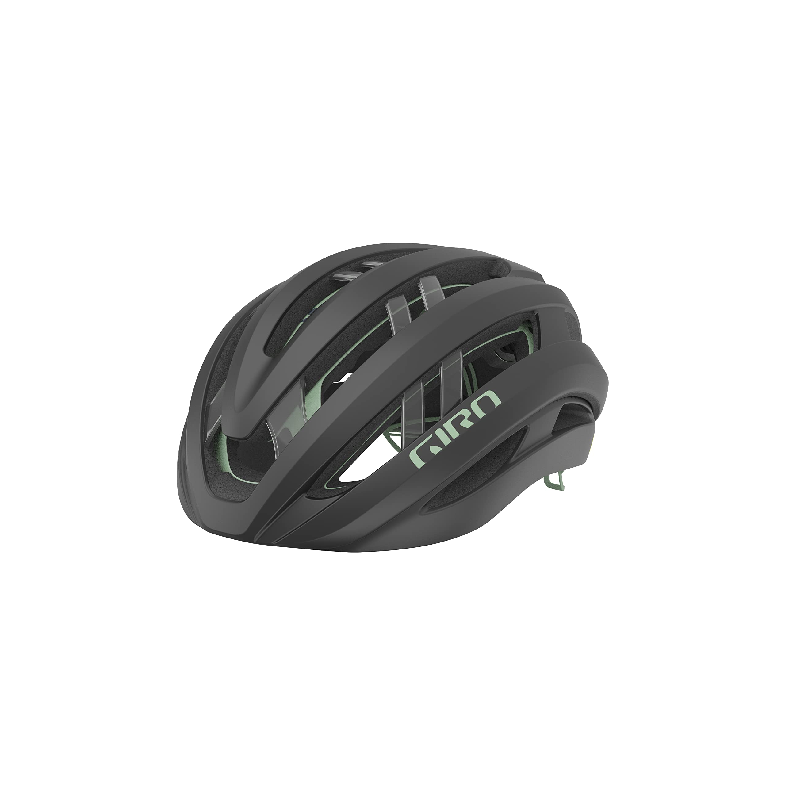 Foto 1 | Casco De Bicicleta Giro Aries, Esférico, Metálico Mate, Color Carbón/verde Espacial - Venta Internacional.