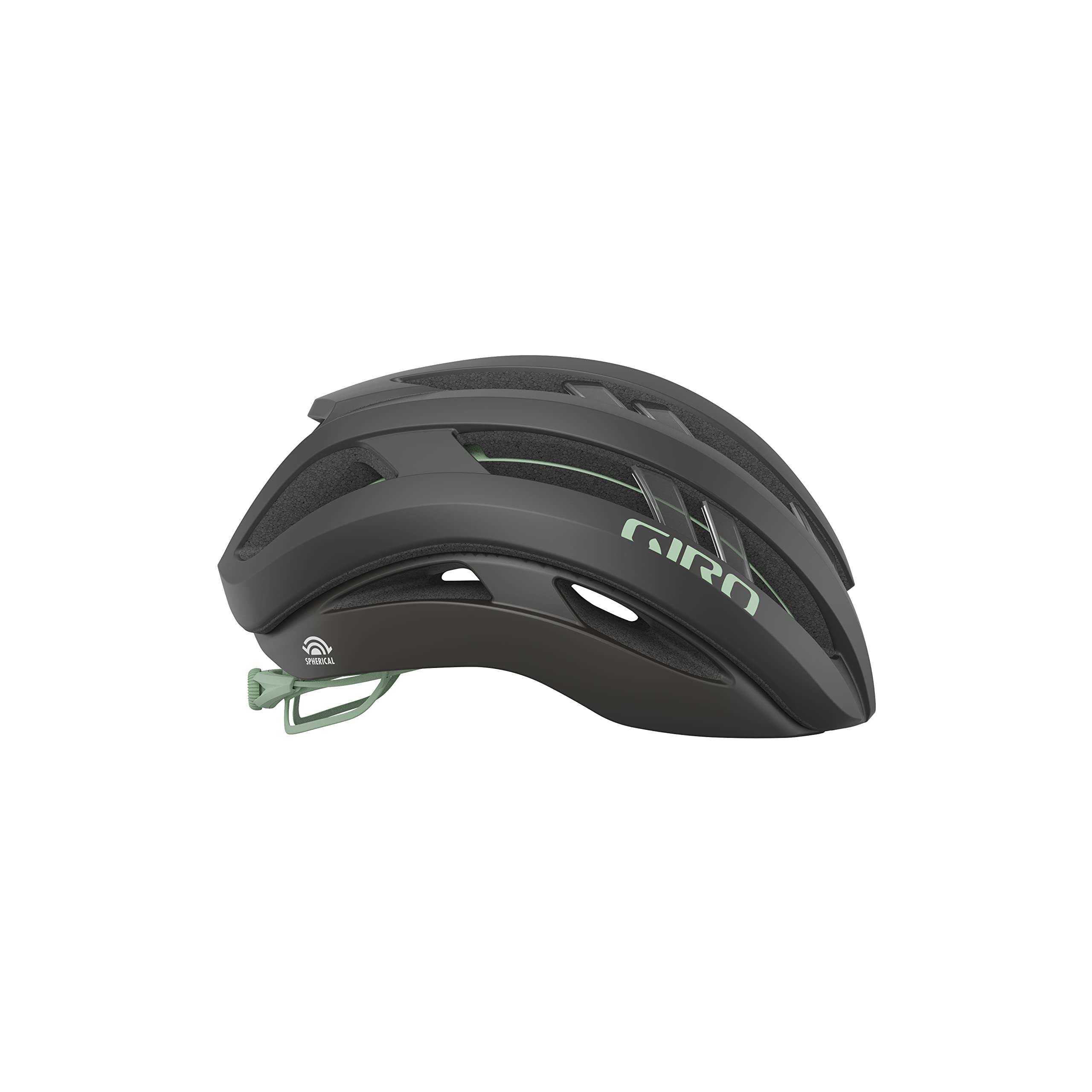 Foto 4 pulgar | Casco De Bicicleta Giro Aries, Esférico, Metálico Mate, Color Carbón/verde Espacial - Venta Internacional.