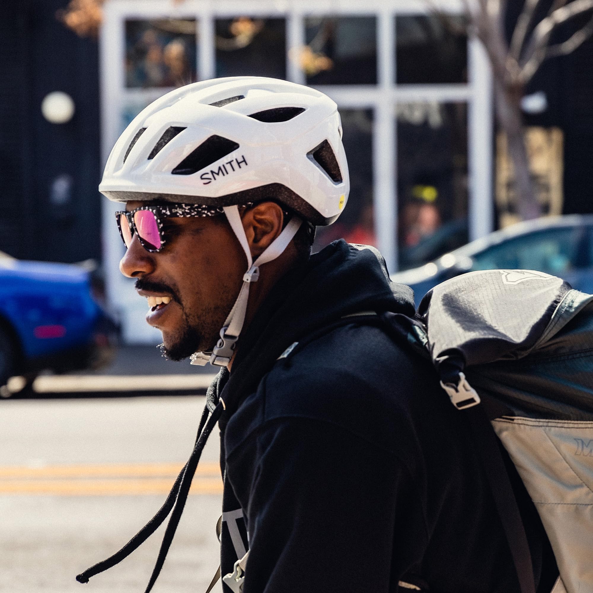 Foto 5 | Casco De Ciclismo Smith Signal Para Adultos, Bicicleta De Carretera Mips, Amarillo Neón - Venta Internacional.