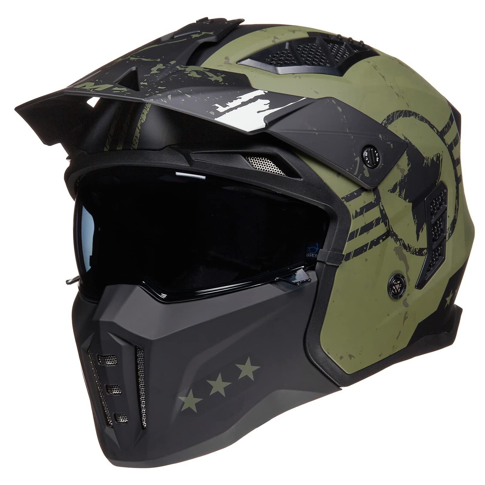 Foto 2 pulgar | Casco De Moto Ilm Open Face 3/4 Half Vintage Retro Dot - Venta Internacional.