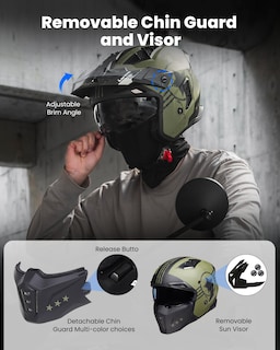 Foto 2 | Casco De Moto Ilm Open Face 3/4 Half Vintage Retro Dot - Venta Internacional.