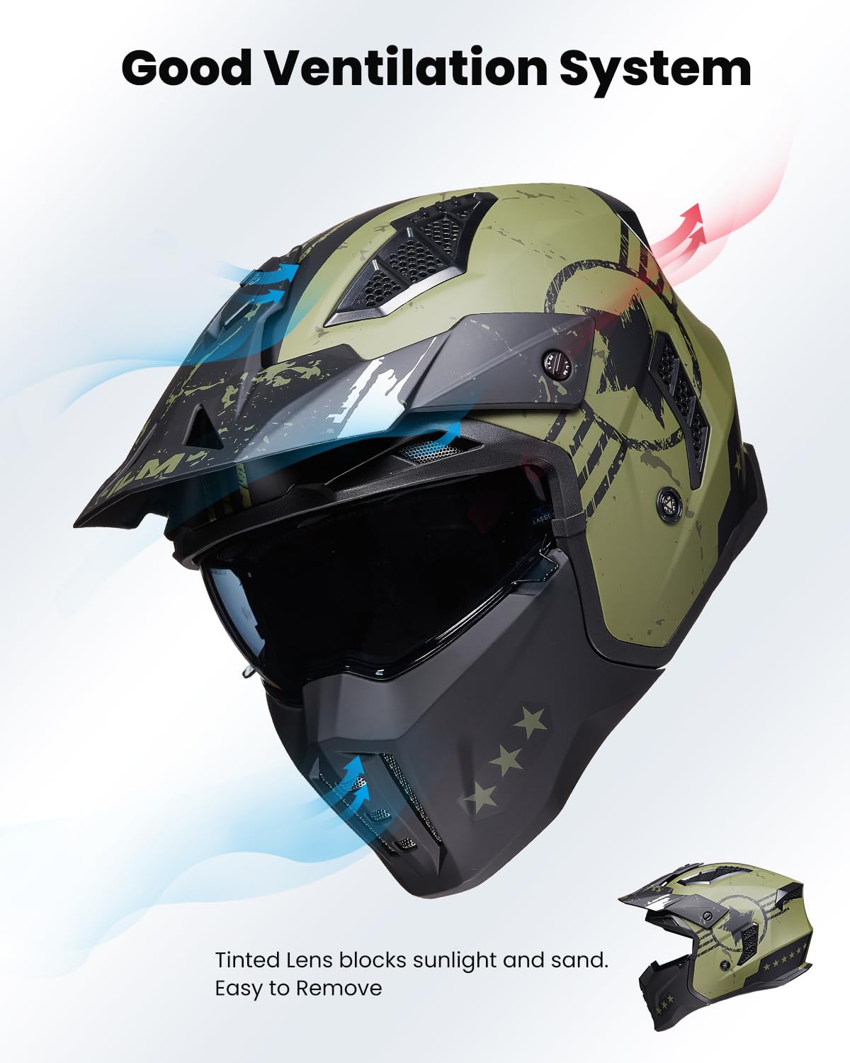 Foto 5 | Casco De Moto Ilm Open Face 3/4 Half Vintage Retro Dot - Venta Internacional.