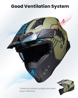 Foto 5 | Casco De Moto Ilm Open Face 3/4 Half Vintage Retro Dot - Venta Internacional.