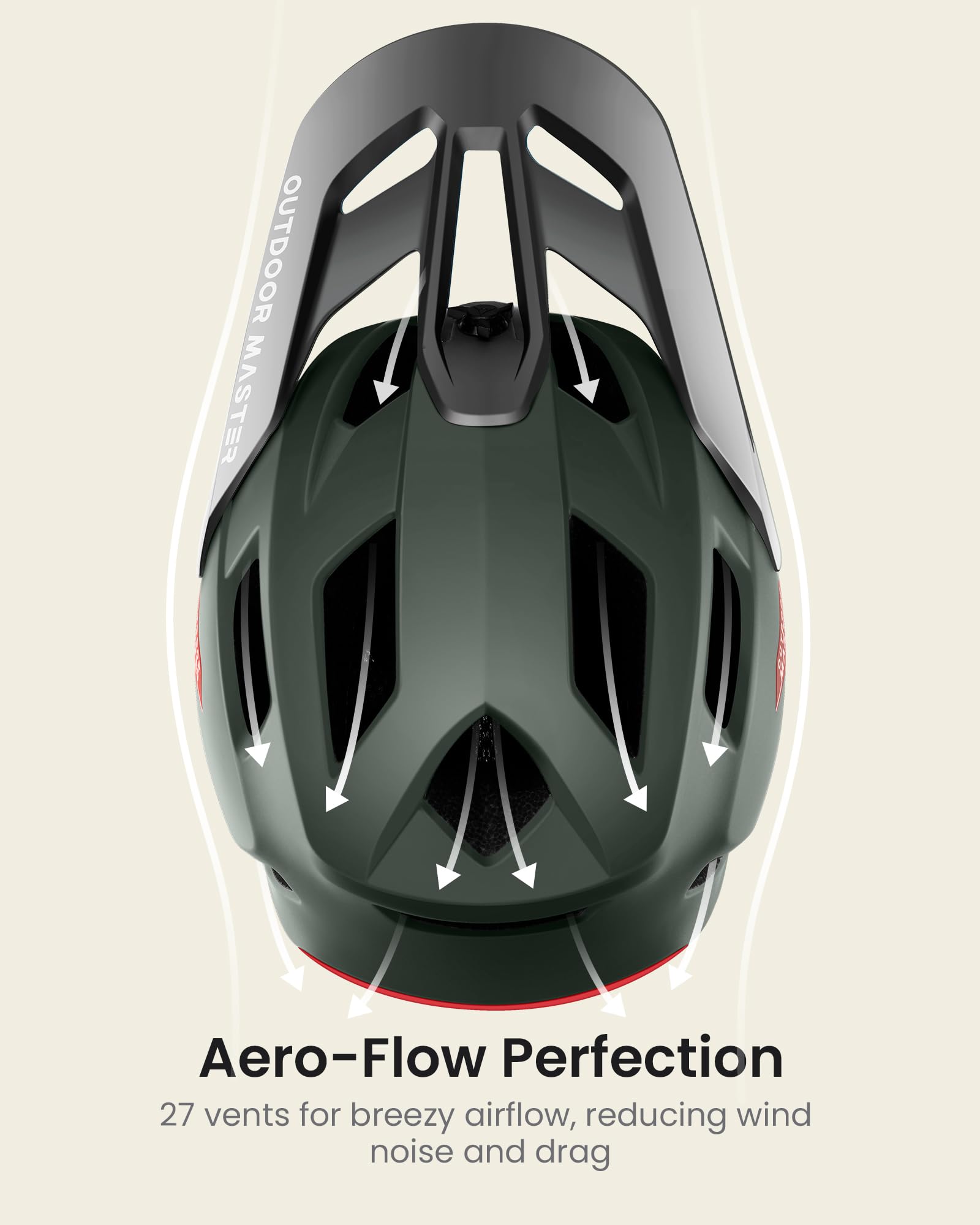 Foto 4 pulgar | Casco Para Bicicleta De Montaña Outdoormaster Grizzly Emerald Green - Venta Internacional.