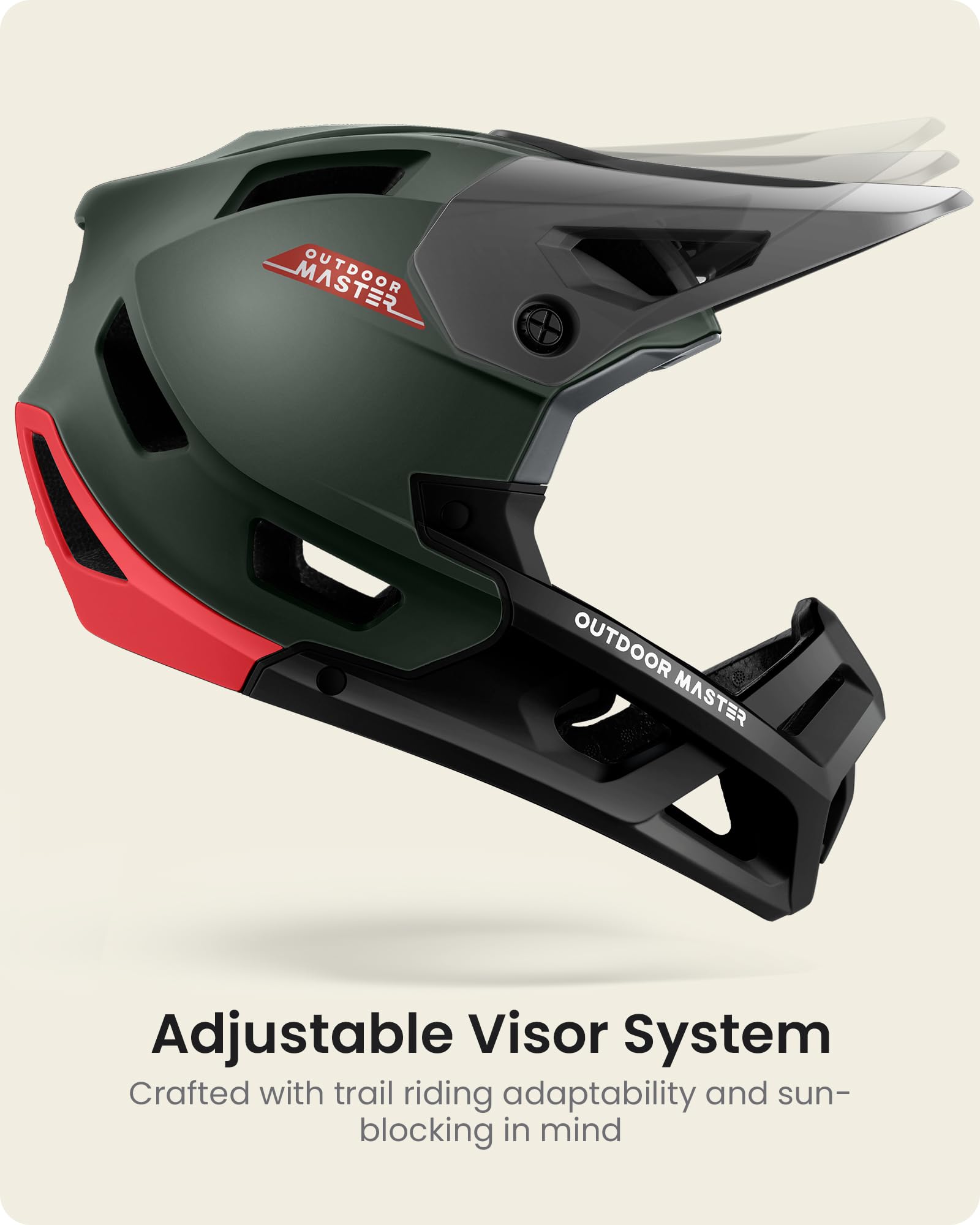 Foto 5 pulgar | Casco Para Bicicleta De Montaña Outdoormaster Grizzly Emerald Green - Venta Internacional.
