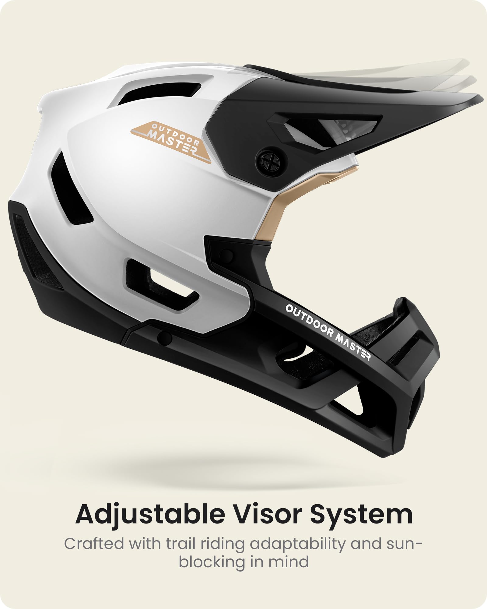 Foto 5 pulgar | Casco De Bicicleta De Montaña Outdoormaster Grizzly Pearl White - Venta Internacional.