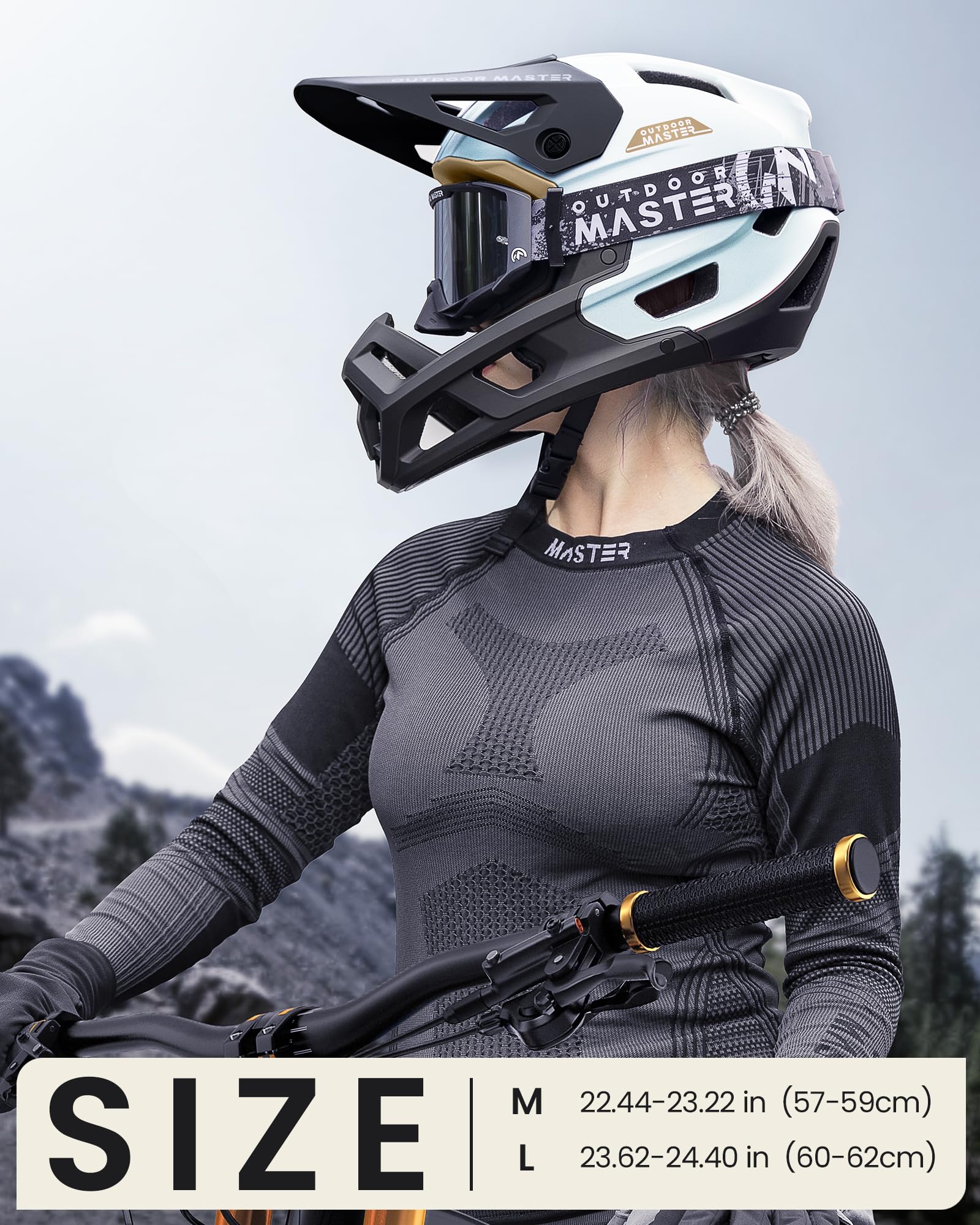 Foto 7 pulgar | Casco De Bicicleta De Montaña Outdoormaster Grizzly Pearl White - Venta Internacional.