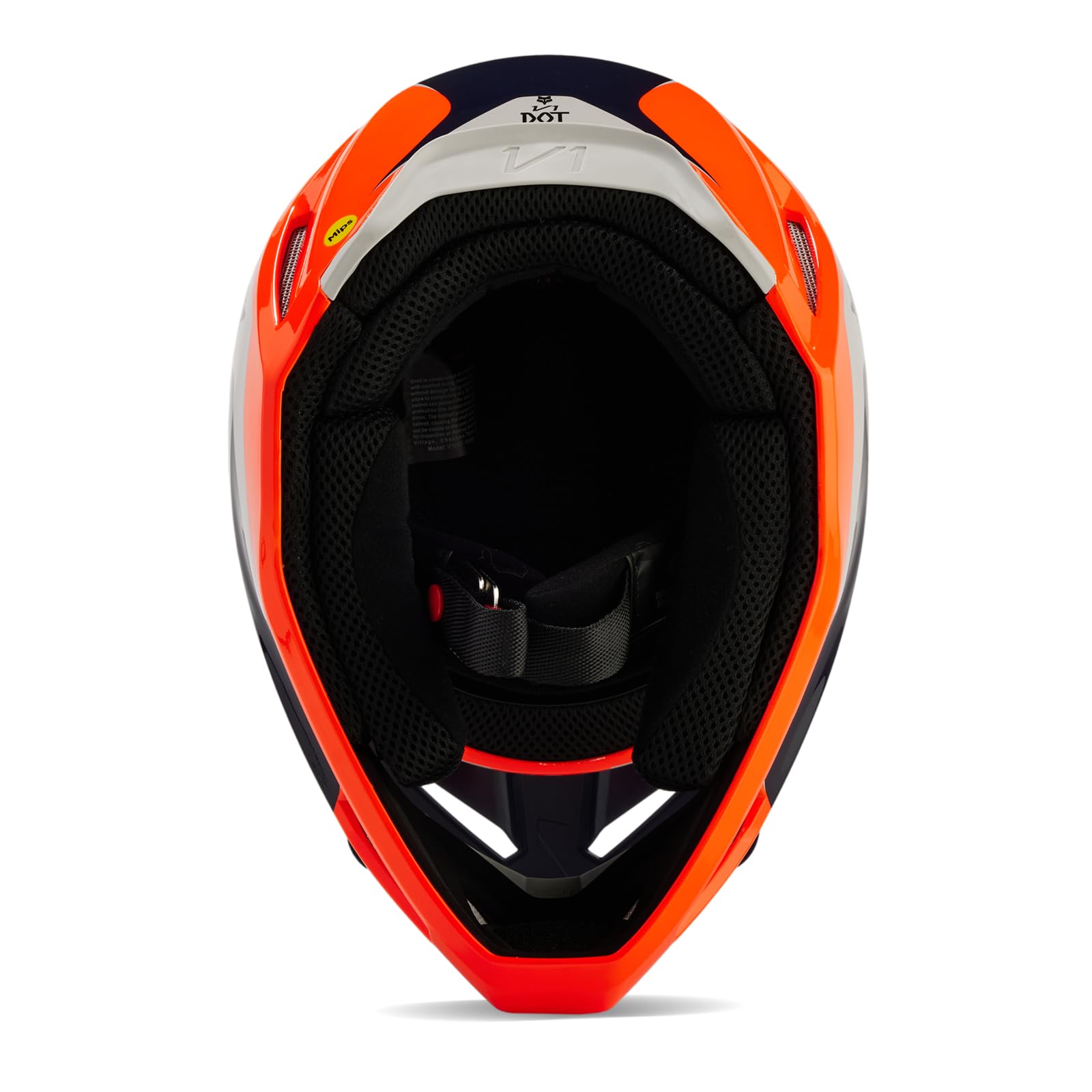 Foto 6 pulgar | Casco De Motocross Fox Racing V1 Nitro Flo Naranja Talla M - Venta Internacional.