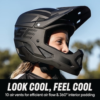 Foto 4 | Casco De Bicicleta Mongoose Title Integral Para Adultos Y Pequeños, Negro Mate - Venta Internacional.