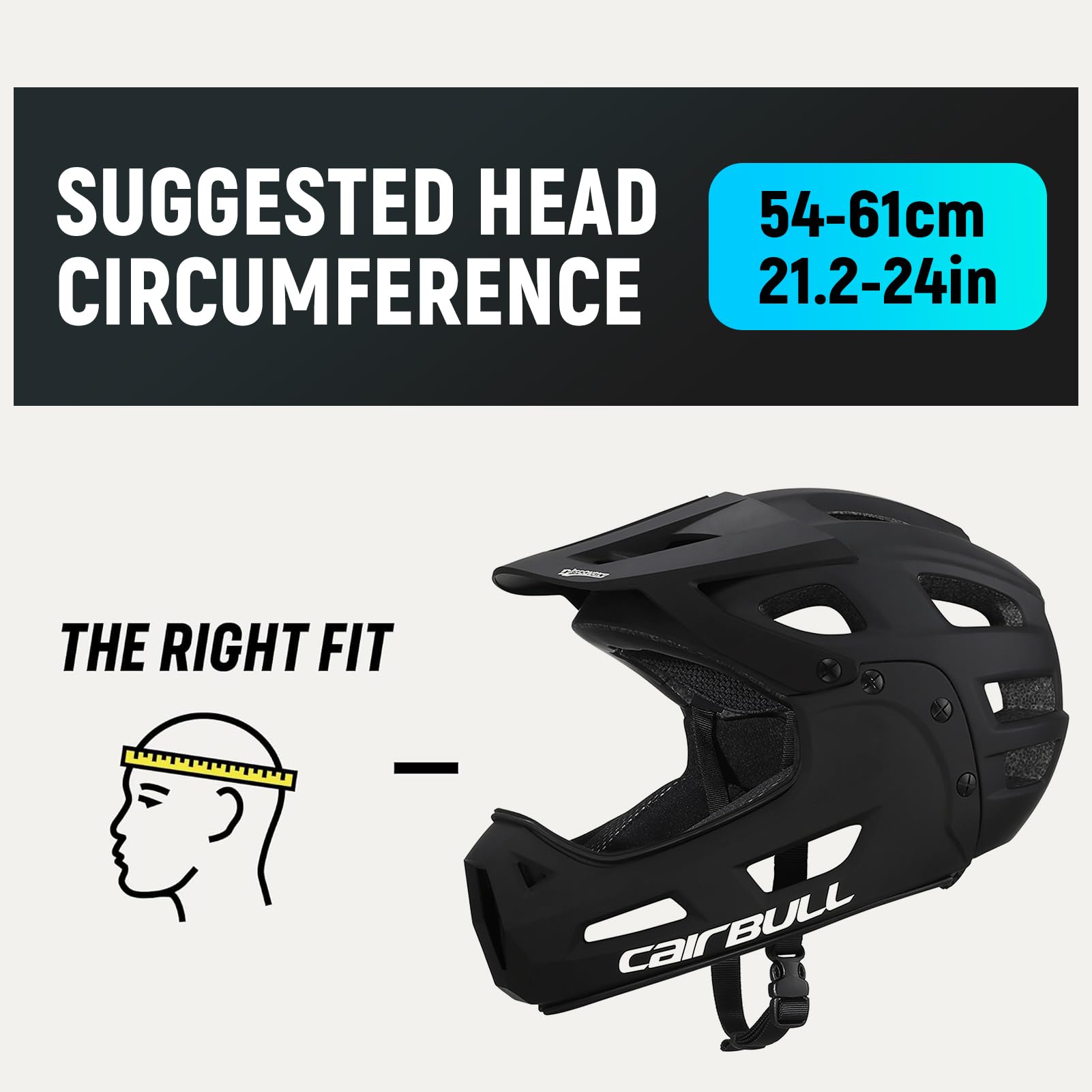 Foto 3 pulgar | Casco De Bicicleta De Montaña Integral Lixada Para Adultos, 54-61 Cm - Venta Internacional.