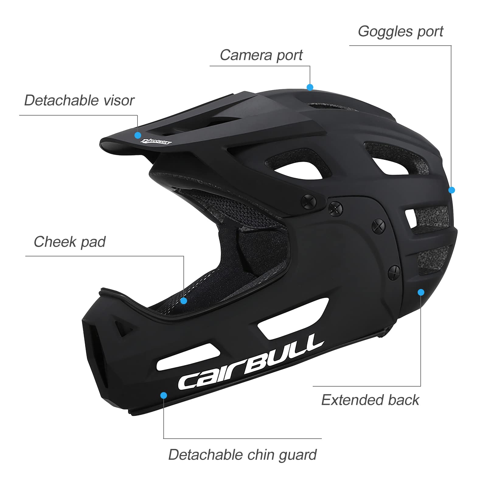 Foto 7 pulgar | Casco De Bicicleta De Montaña Integral Lixada Para Adultos, 54-61 Cm - Venta Internacional.