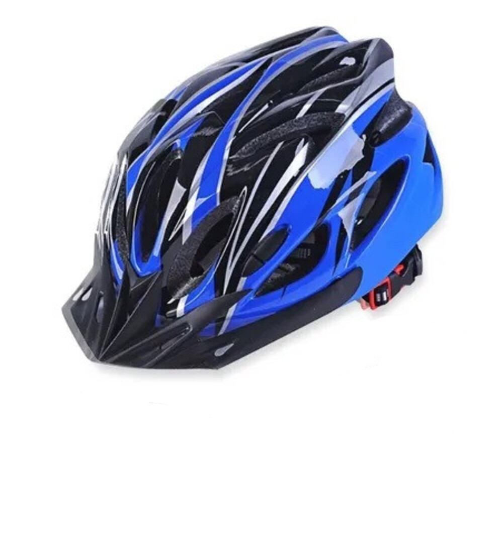 Foto 2 pulgar | Casco de Bicicleta Malubero color Azul con Luz Recargable Usb