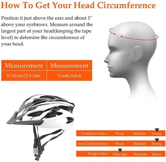 Foto 3 | Casco para Ciclismo de Montaña Motocicleta Talla XL color Blanco con Negro