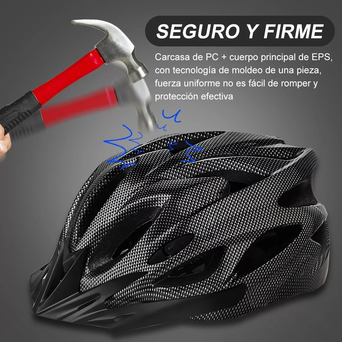 Foto 3 | Set Casco de Bicicleta y Accesorios Eo Safe Imports ESI-7359 color Negro 4 Piezas