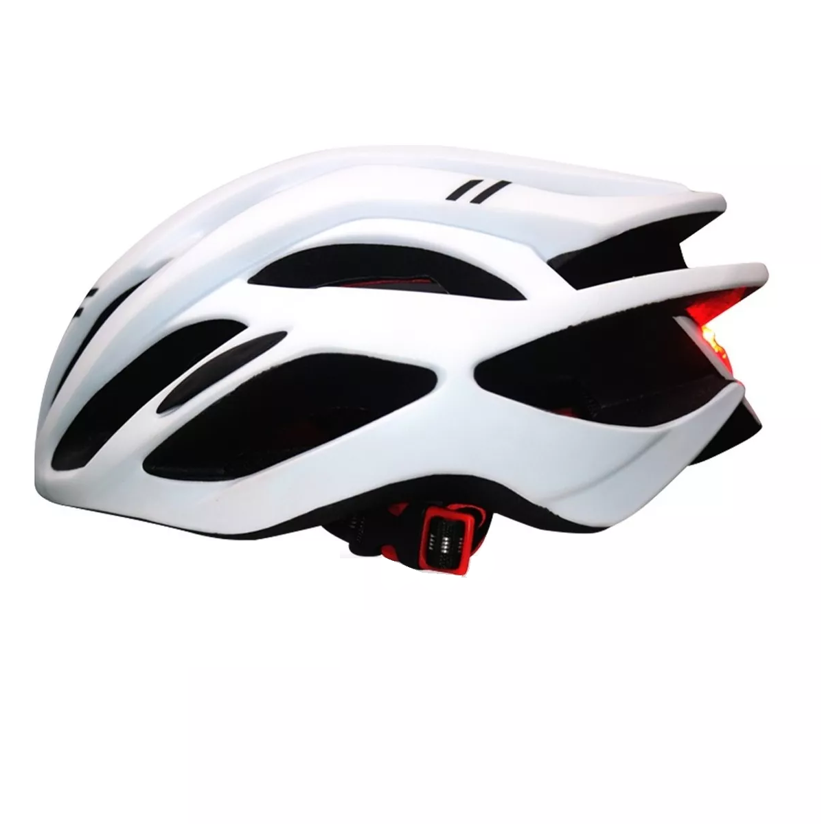 Foto 2 pulgar | Casco de Bicicleta Eo Safe Imports ESI-10638 Blanco con Luz Trasera