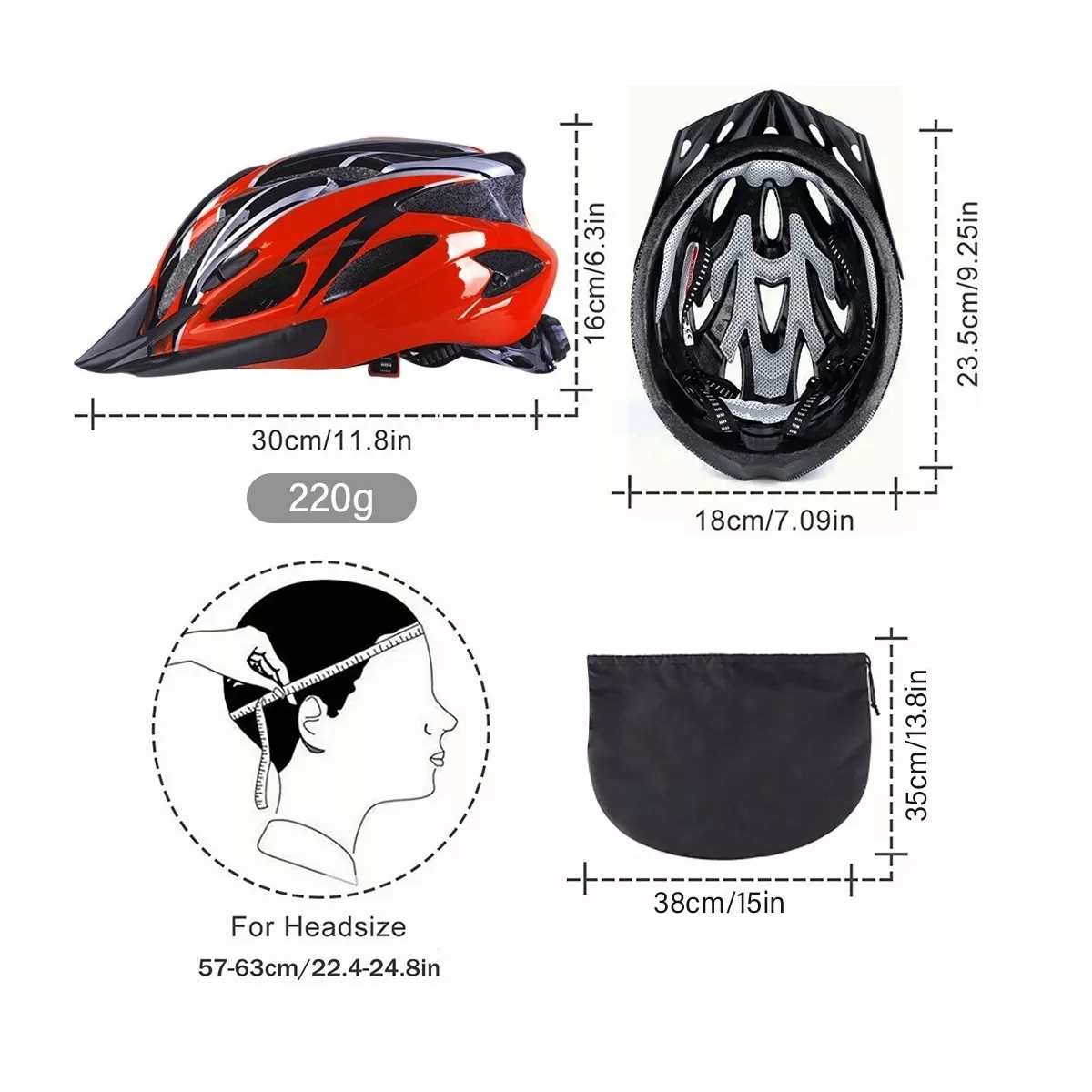 Foto 5 pulgar | Casco de Bicicleta Unisex Eo Safe Imports Esi-11669 Negro