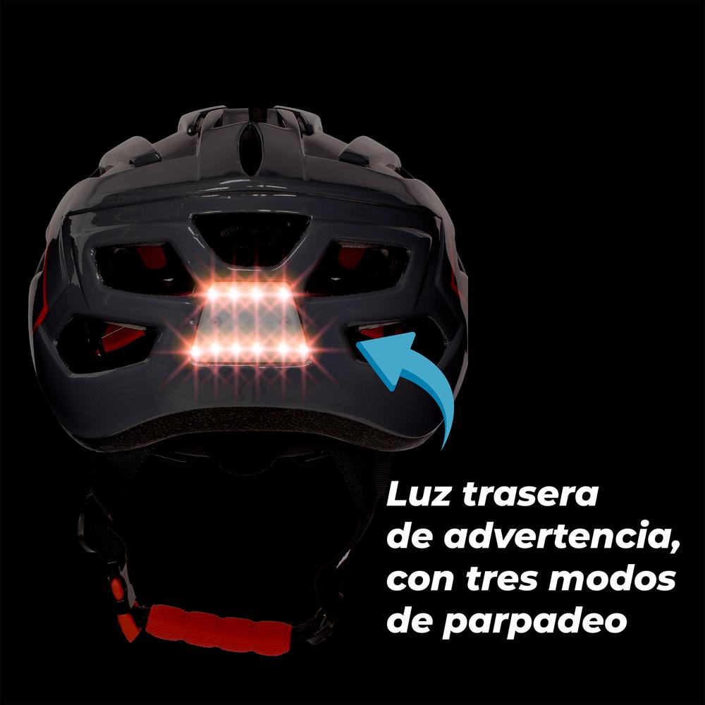 Foto 6 | Casco para Bicicleta Gospel con Luz Negro