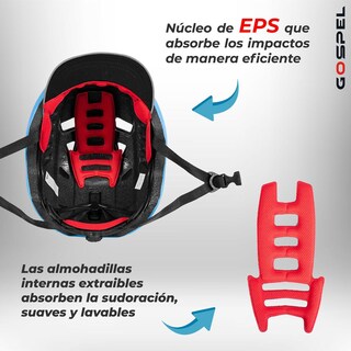 Foto 6 | Casco para Bicicleta Gospel Sl726 Azul
