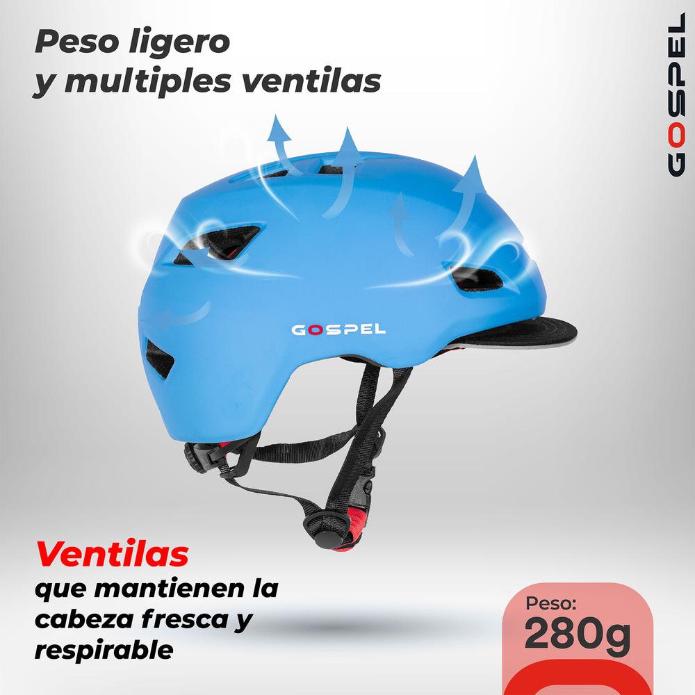 Foto 3 pulgar | Casco Gospel Sl726 Azul Talla M para Ciclista