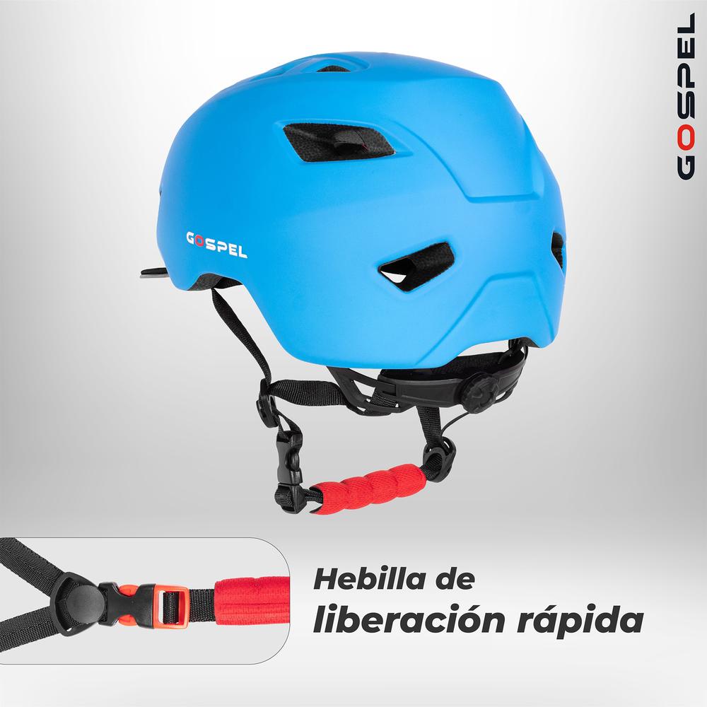 Foto 5 pulgar | Casco Gospel Sl726 Azul Talla M para Ciclista