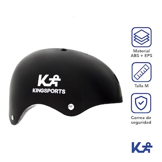 Foto 2 | Casco Protector Scooter Bicicleta Monopatín Abs Espuma Eps Negro