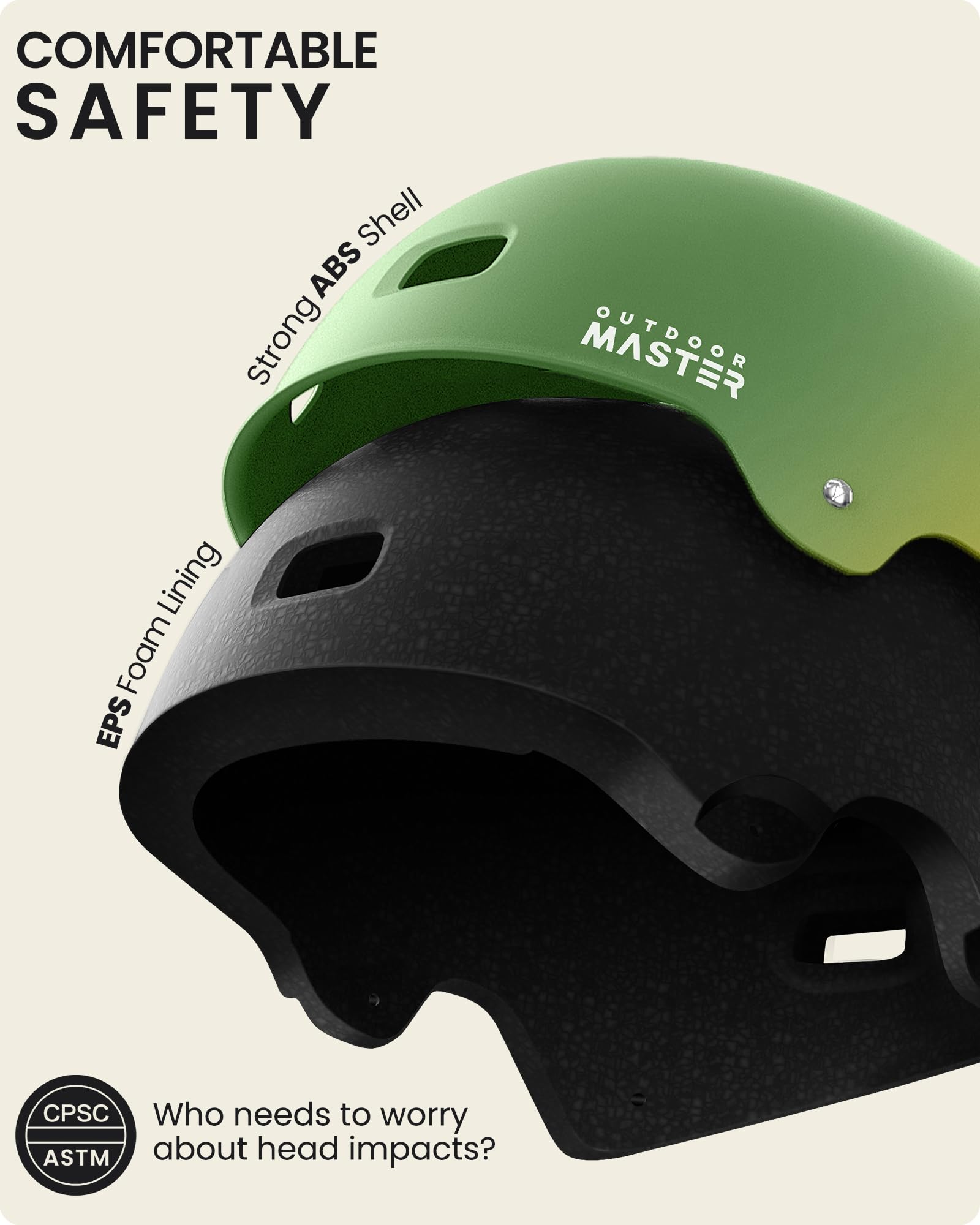 Foto 3 pulgar | Casco Outdoormaster Para Montar En Monopatín Para Niños, Jóvenes Y Adultos - Venta Internacional.