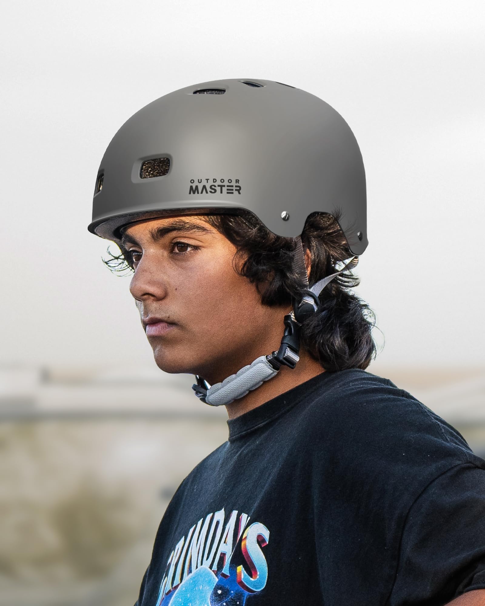 Foto 8 pulgar | Casco Outdoormaster Skateboard Cycling Grey Xs Para Niños - Venta Internacional.