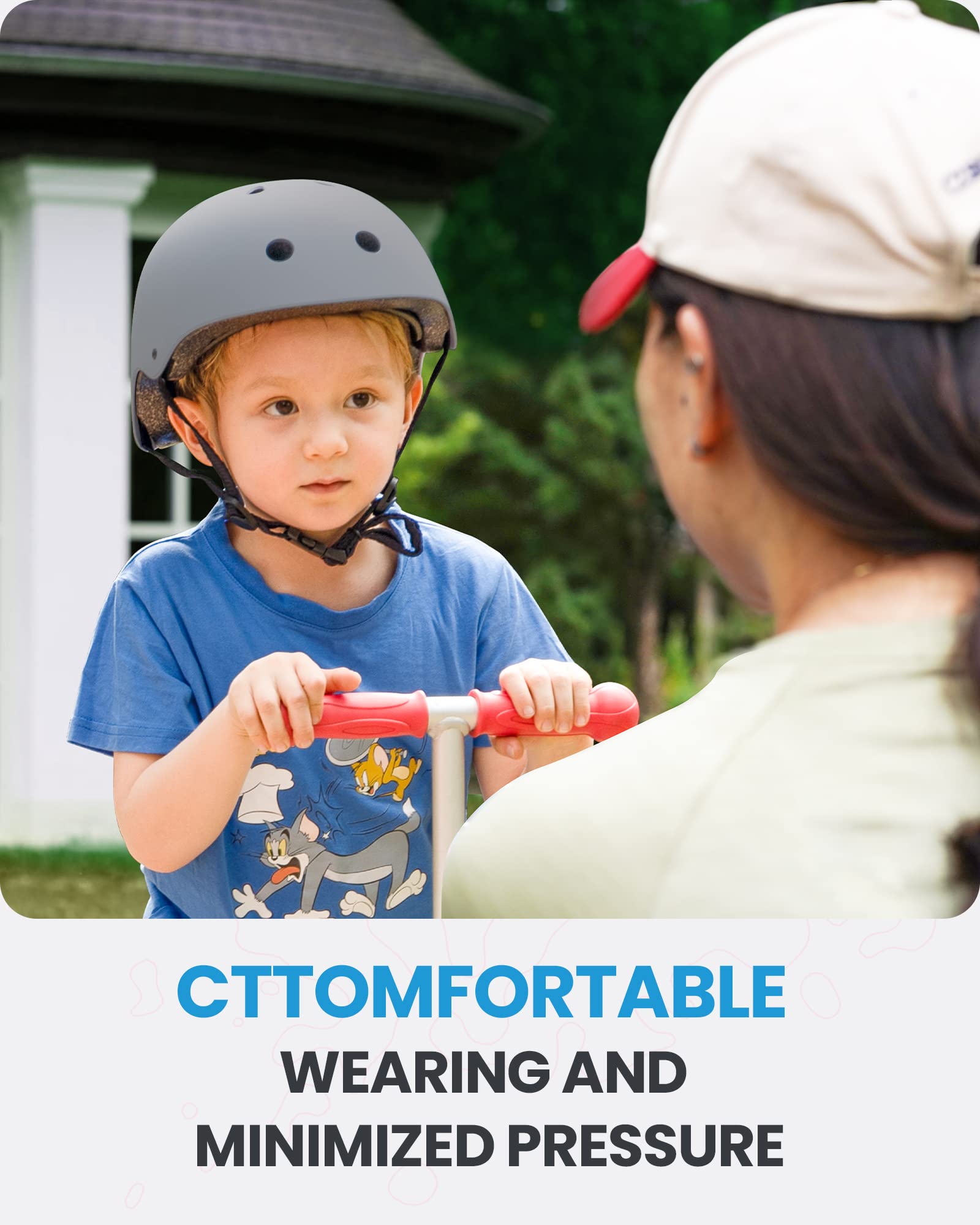 Foto 2 | Casco De Bicicleta Outdoormaster Para Jóvenes Y Niños, Gris, Talla M - Venta Internacional.