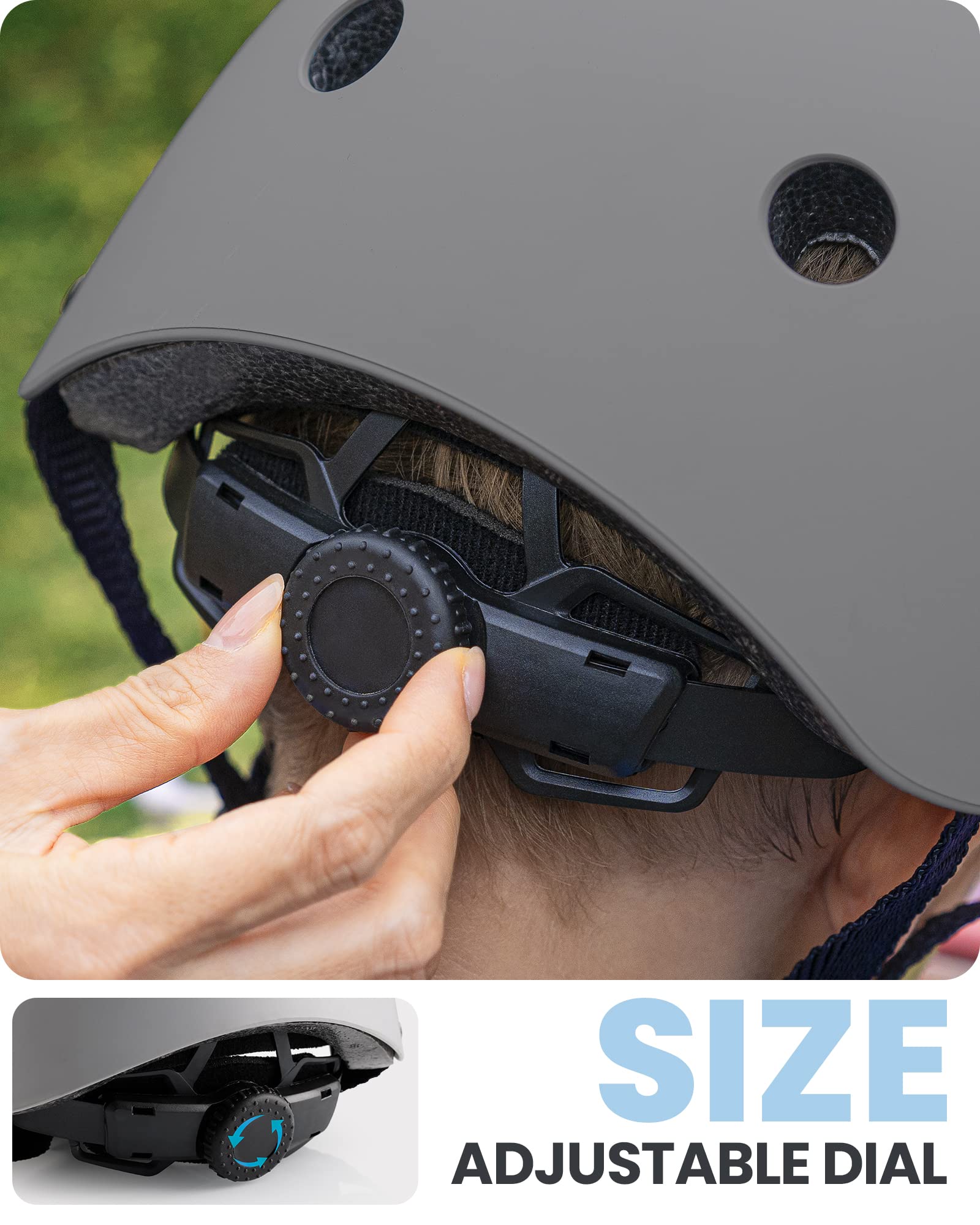 Foto 4 pulgar | Casco De Bicicleta Outdoormaster Para Jóvenes Y Niños, Gris, Talla M - Venta Internacional.